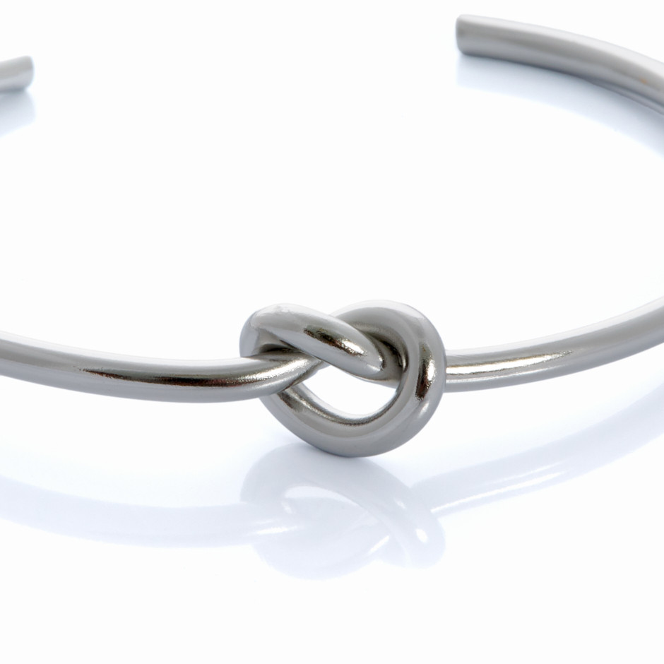 Brazalete nudo plateado