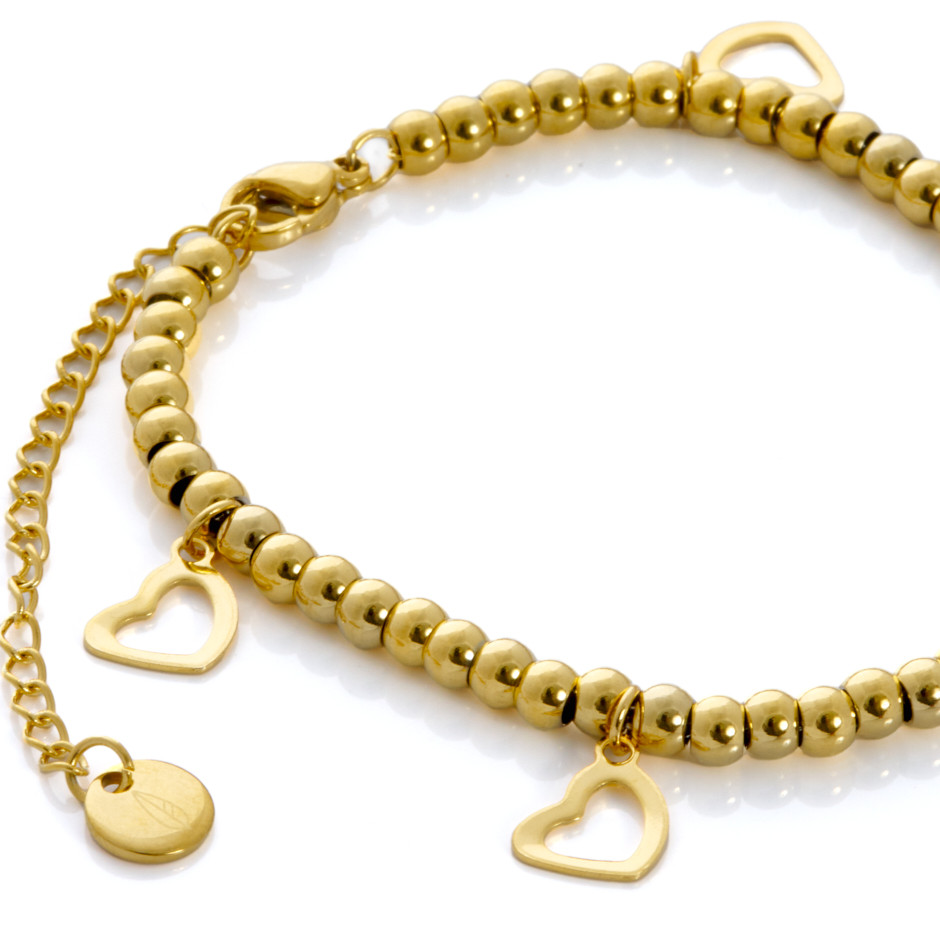 Pulsera tribeca corazon dorada