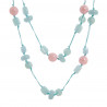 Collar caramelo azul