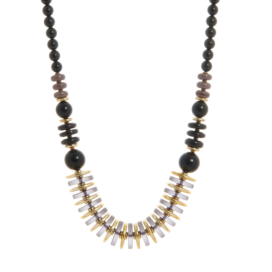 Collar libélula negro