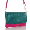 Cartera carrie verde fucsia