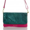 Cartera carrie verde fucsia