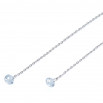 Pendiente soho cristal plateado