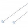 Pendiente soho cristal plateado