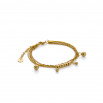 Set bubble colgante y pulsera dorado