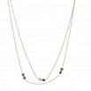 Set cube colgante, pulsera y pendiente dorado