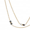 Set cube colgante, pulsera y pendiente dorado