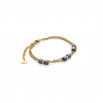 Set cube colgante, pulsera y pendiente dorado