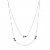 Set cube colgante, pulsera y pendiente plateado
