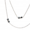 Set cube colgante, pulsera y pendiente plateado