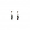 Set cube colgante, pulsera y pendiente plateado
