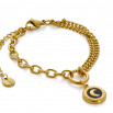 Pulsera sky negro cadena
