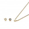 Set light white colgante, pulsera y pendiente.