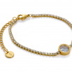 Set light white colgante, pulsera y pendiente.