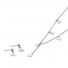 Set heart colgante y pendiente plateado