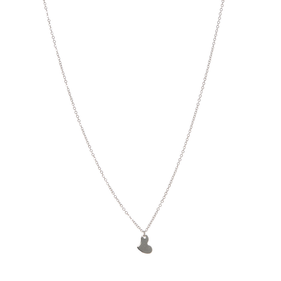 Set corazon colgante, pulsera y pendiente plateado