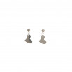 Set corazon colgante, pulsera y pendiente plateado