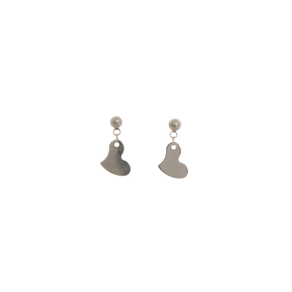 Set corazon colgante, pulsera y pendiente plateado