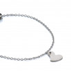 Set corazon colgante, pulsera y pendiente plateado