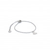 Set corazon colgante, pulsera y pendiente plateado