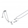 Set estrella colgante, pulsera y pendiente plateado