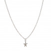 Set estrella colgante, pulsera y pendiente plateado