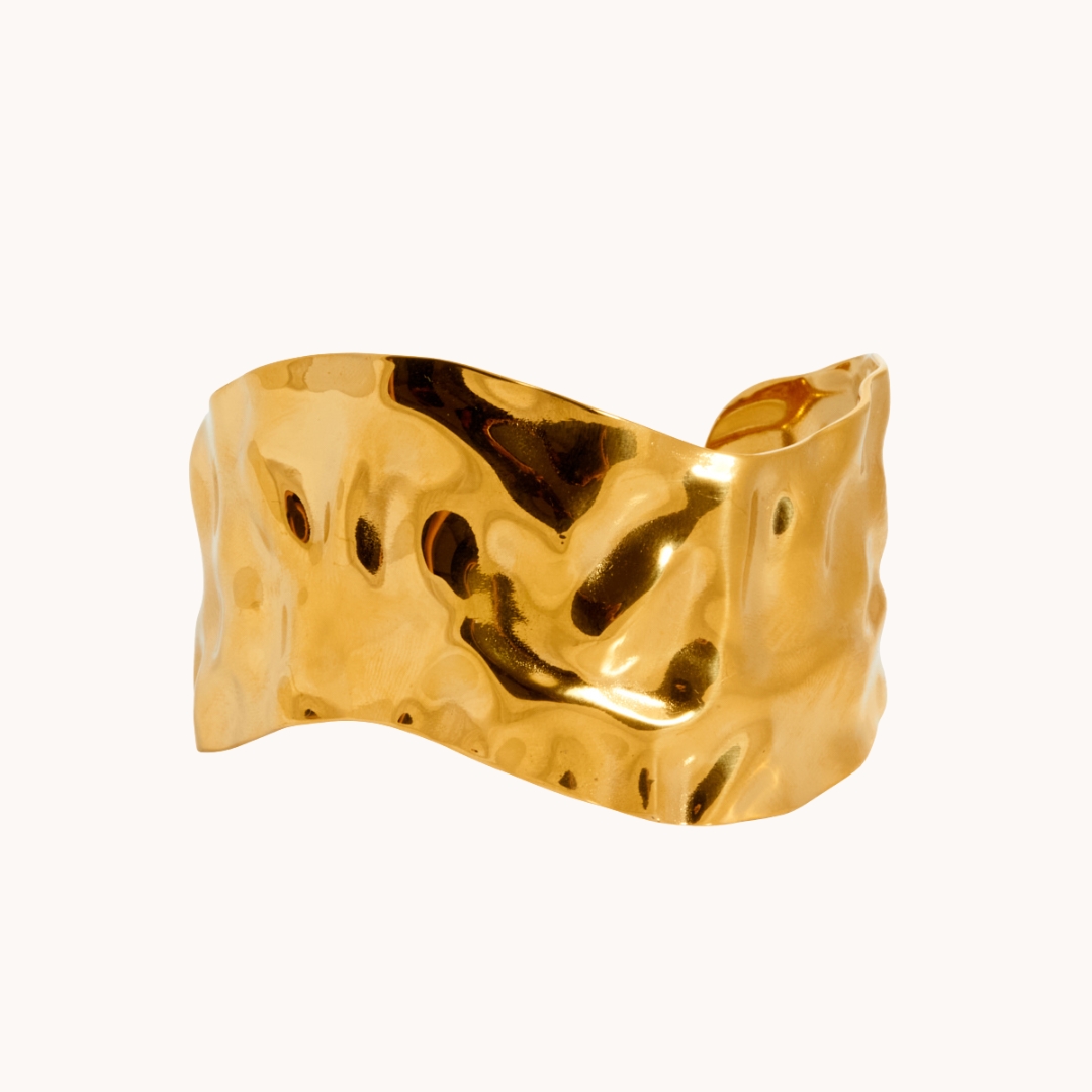 BRAZALETE IOS PLACA DORADO